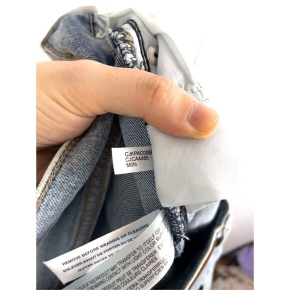 NWT Calvin Klein Jeans High Rise Straight Ankle Jean Size 25 - Picture 12 of 12